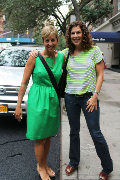 Valerie Cohen, 54 had just dropped her 10-year-old daughter Jenna for her first day of school at P.S. 87. While other parents were scratching their heads and checking tags to see what exactly they were wearing, Cohen works in fashion and so knew all the brands she was wearing immediately: shirt from Aqua by Bloomingdales, AG jeans, Stewart Weitzman shoes and a bag from Mulberry. Her friend, Lauren Mack, 48, wearing a dress from J.Crew and an antique necklace from Pippin Vintage Jewelry at 74th and Columbus, had just dropped off her fourth grade twins at P.S. 87.
