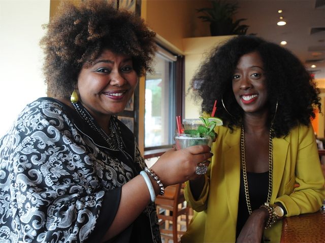 Fashion bloggers Patrice Yurskik and Renae Bluitt say they come to Fashion Week every year, and they always break for afternoon cocktails.