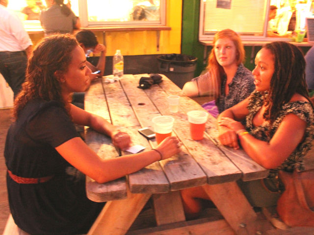 September 6 2012 - People enjoyed beer, food, music, and fashion at Fashion's Night Out in DeKalb Market. 
