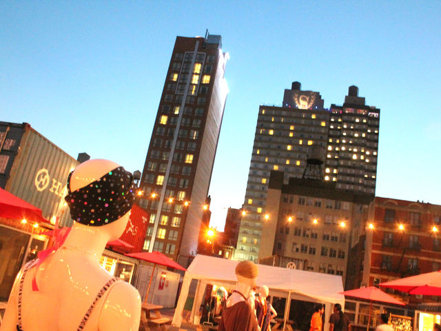 September 6 2012 - DeKalb Market dressed mannequins and put out a red carpet for Fashion's Night Out. 