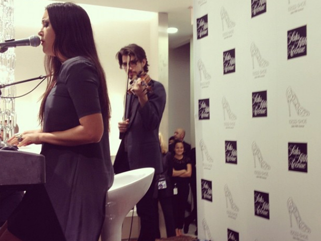 Vanessa Carlton at Saks Fifth Avenue on Fashion's Night Out, Sept. 6, 2012. 