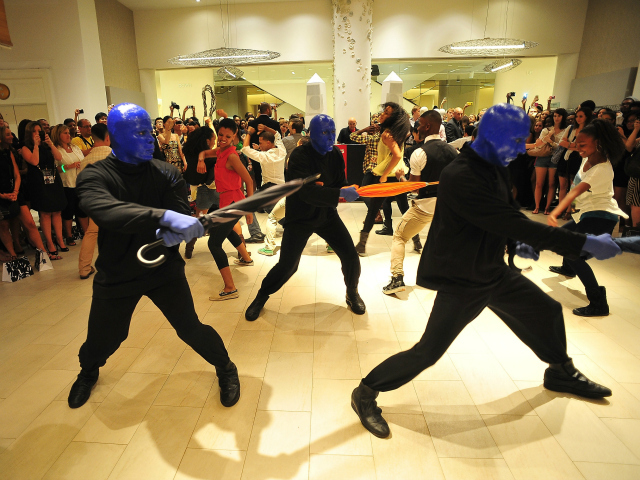 Blue Man Group at Saks Fifth Avenue for Fashion's Night Out, Sept. 6, 2012. 