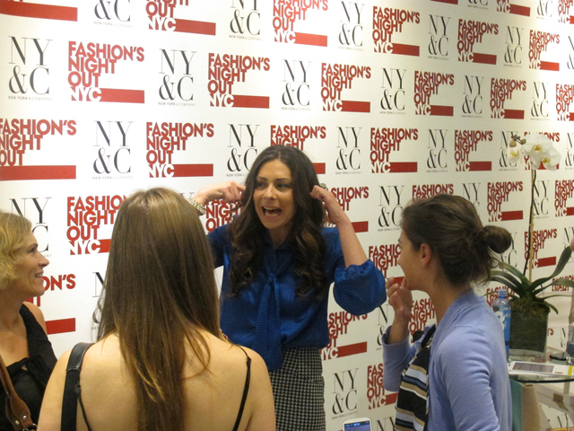 Stacy London dishes out advice to fans at New York & Company for Fashion's Night Out, Sept. 6, 2012. 
