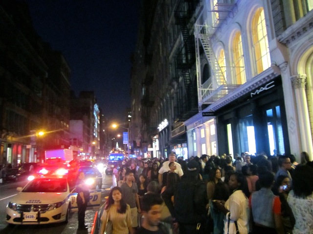 Police officers controlled the crowd outside the MAC store on Broadway Sept. 6, 2012 because so many people wanted to see the rapper Azealia Banks perform on Fashion's Night Out.