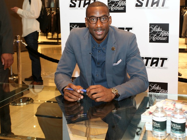 Knicks star Amar'e Stoudemire at the SAKS Fifth Avenue party for Fashion's Night Out on Sept. 6, 2012.