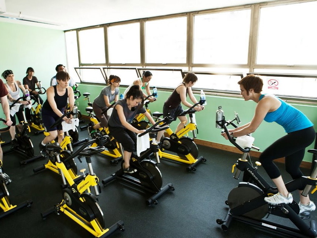 Spinning and other classes are offered at Green Fitness Studio.