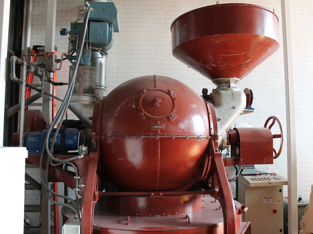 Cacao Prieto uses an industrial Sirocco roaster at its factory in Red Hook.