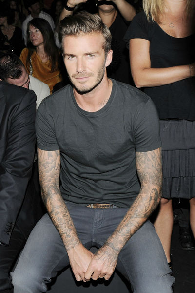 David Beckham at the Y-3 show at the the St. John's Center, Sunday, September 9, 2012. 