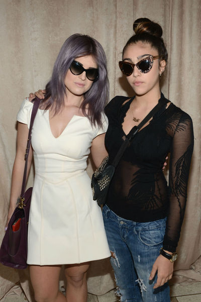 Kelly Osborne and Lola Ciccone Leon at the Zac Posen show on the Promenade at Avery Fisher Hall at Lincoln Center, Sunday, September 9, 2012. 