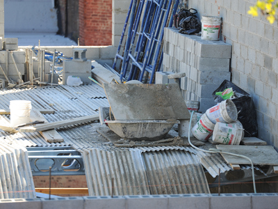 The scene of an interior collapse at a construction site on Carlton Avenue in Brooklyn on Monday September 10th, 2012.