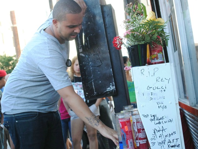 Joel Cuevas, brother of Reynaldo Cuevas, a bodega worker who was shot while fleeing an 