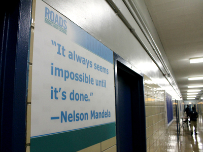 A hallway in the new ROADS Charter School II.