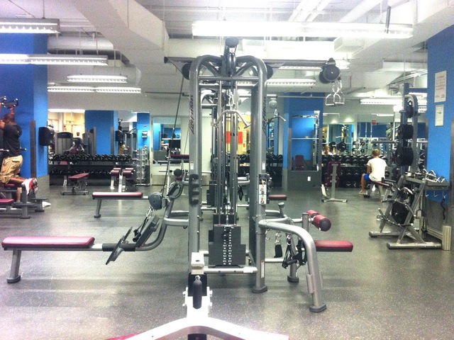 Members enjoy the new strength training center at the McBurney YMCA.