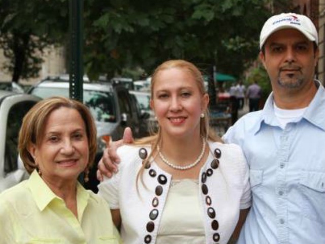 State Assembly candidate Gabriela Rosa poses while greeting constituents.