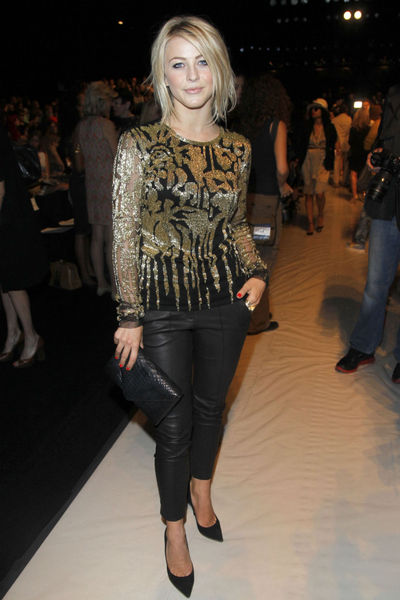 Julianne Hough at the Naeem Khan show at the Lincoln Center Tents, Tuesday, September 11, 2012. 
