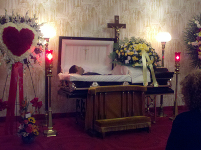 Reynaldo Cuevas at his memorial service.