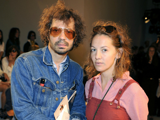 Oliver Zahm and Jennifer Eymere at the Ralph Lauren Collection Spring 2012 Fashion Show at Skylight Studio in New York City on Sept. 15, 2011. Eymere was sued on Sept. 11, 2012, over an incident at a Zac Posen fashion show.