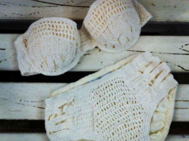 The focus of the campaign is to highlight the benefits of wool and its use in a variety of industries, including fashion. Here, a woolen bikini. 