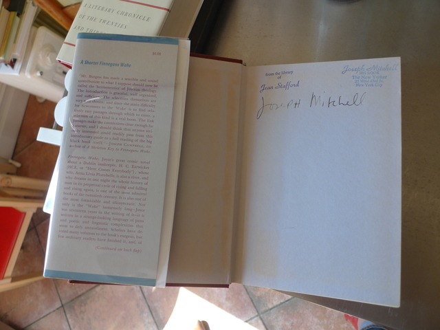 Honey & Wax Booksellers has many books that belonged to notable people, such as New Yorker magazine editor Joseph Mitchell's copy of an abridged version of James Joyce's 