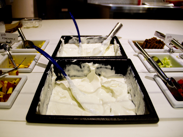 The Greek yogurt at GRK Fresh Greek, a new eatery that opened Wednesday  in the Financial District, is imported weekly from Greece.