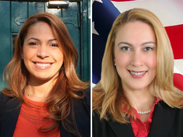Mayra Linares, left, and Gabriela Rosa are vying for Guillermo Linares's seat in the Assembly.