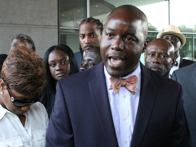 Royce Russell, a lawyer for the Graham family, speaks after the hearing. 