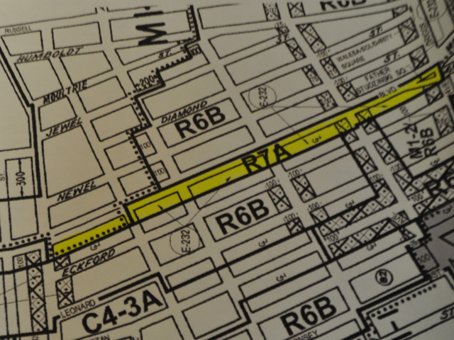 The rezoning would allow for a 155,000 square-foot development.