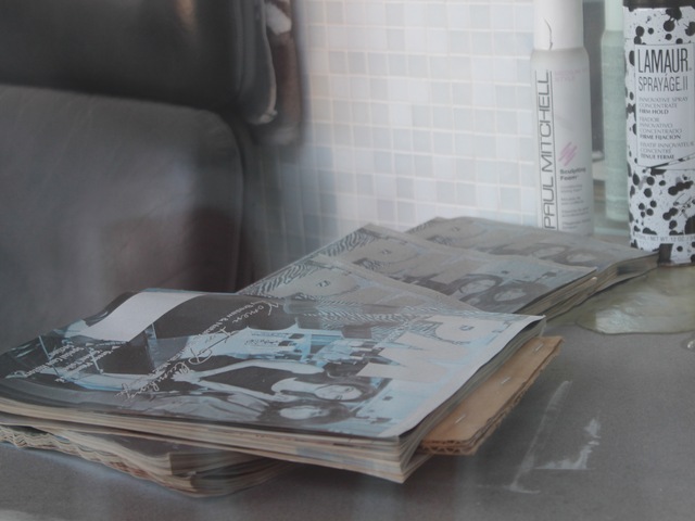 Faded magazines at the 