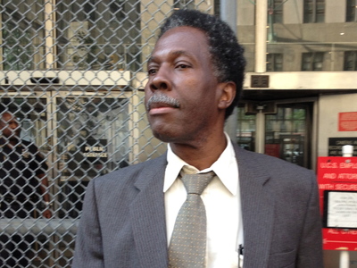 Postal worker Ian Clement, 63, charged with leaving the scene of an accident after running over Marilyn Dershowitz with his 7-ton mail truck last summer, leaves Manhattan Supreme Court September 14, 2012.