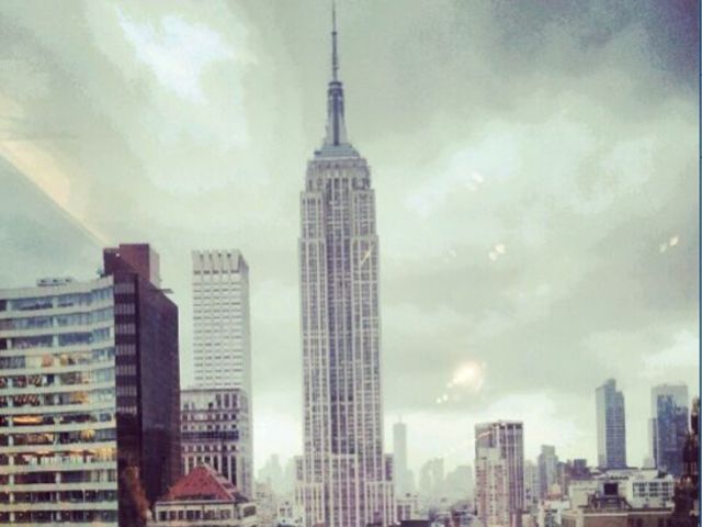Clouds hung over the Empire State Building on Sept. 18, 2012.