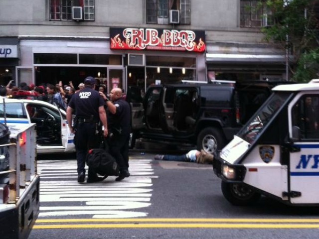 A stolen Hummer slammed into Rub BBQ on 23rd Street Sept. 18, 2012. 