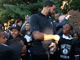Nets Players Join Dads to Walk Local Kids to School