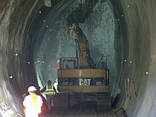 Machines punched through a concrete wall to connect Sunnyside, Queens to Grand Central Terminal. 