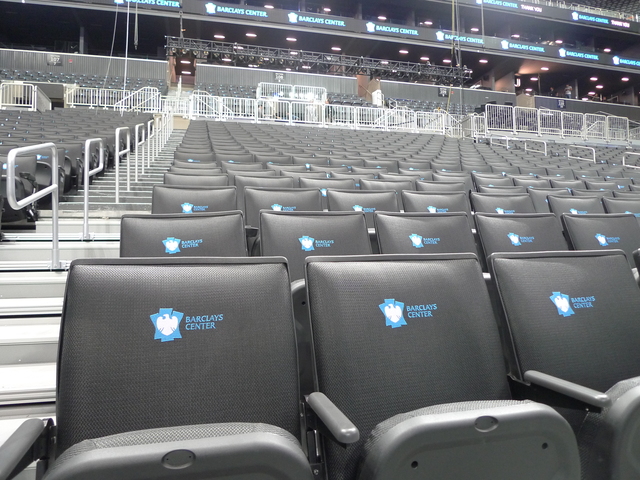 <p>Seats at the new Barclays Center arena.</p>
