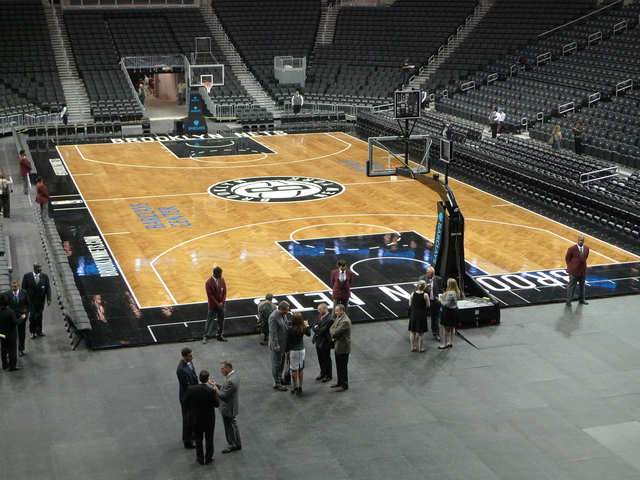 <p>The court at the new Barclays Center arena.</p>
