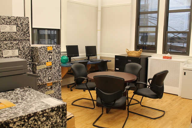 Teacher's lounge at Teachers College Community School.
