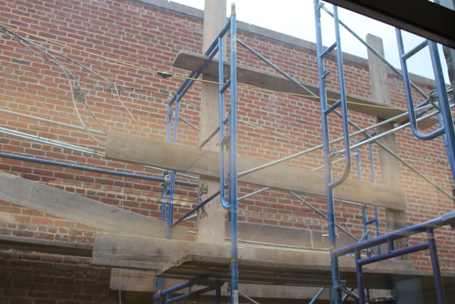Some construction is still going on at Teachers College Community School. The building was once occupied by St. Joseph's Holy Family school.