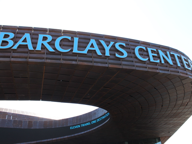 <p>The Barclays Center in downtown Brooklyn was unveiled at a ribbon cutting ceremony on Sept. 21, 2012.</p>
