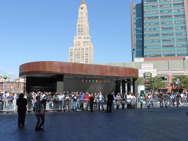 <p>The Barclays Center in downtown Brooklyn was unveiled at a ribbon cutting ceremony on Sept. 21, 2012.</p>
