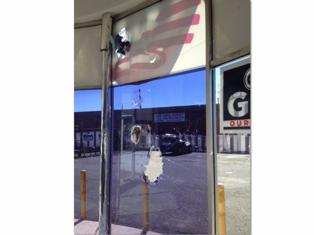 Damage after Rep. Michael Grimm's campaign headquarters was allegedly vandalized Saturday night.