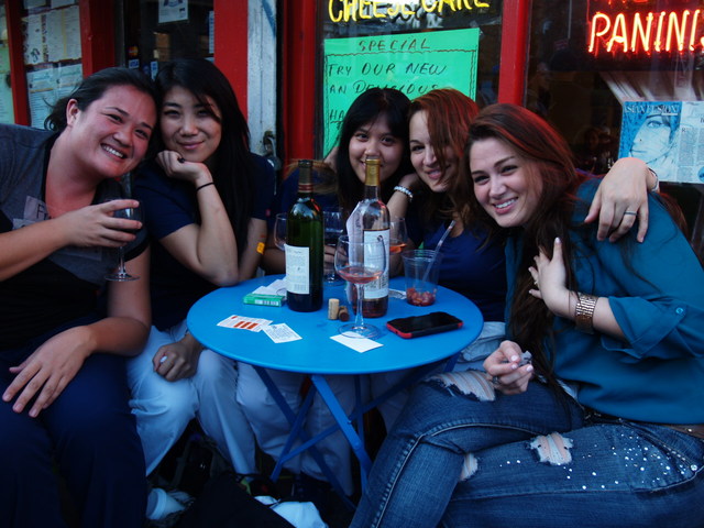 A group enjoys the festivities at the Viva La Comida! festival.