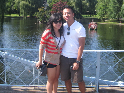 Jenn Chen and Daniel Chan on a surprise trip to Boston that Chan organized. 