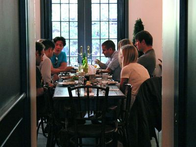 A bar area makes Tipsy Parsons on Ninth Avenue friendly to the lone bruncher, while providing tables and a sun-lit backroom for those dining in groups. 