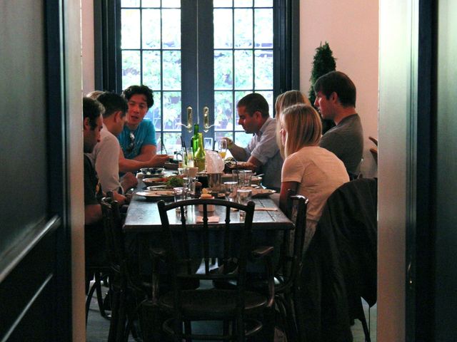 <p>A bar area makes Tipsy Parsons on Ninth Avenue friendly to the lone bruncher, while providing tables and a sun-lit backroom for those dining in groups.</p>
