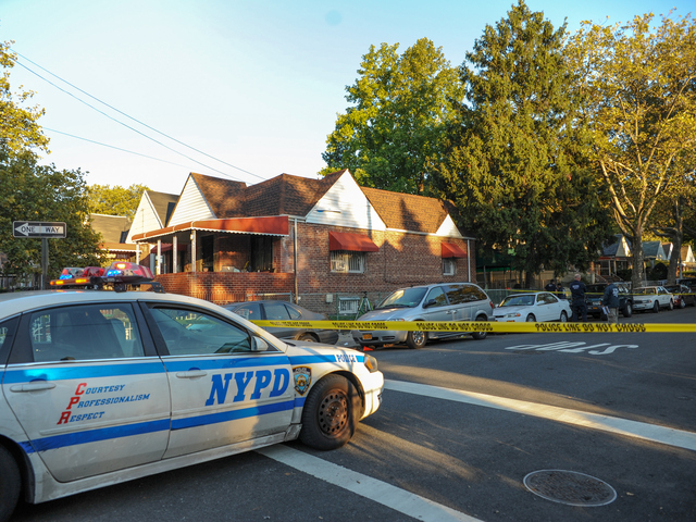 Police at the scene of a fatal shooting in Brooklyn on Tuesday September 25th, 2012.
