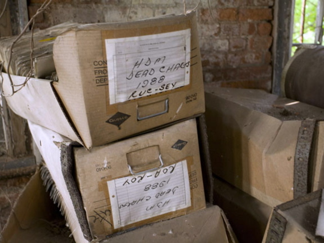 <p>Medical records stored on Hart Island.</p>
