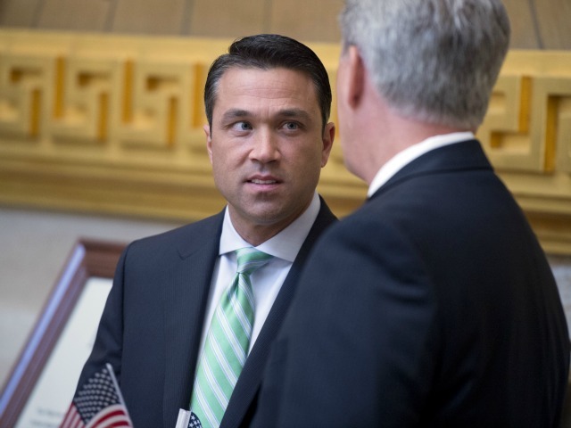 Rep. Michael Grimm mistakenly blamed an act of vandalism on a political opponent.