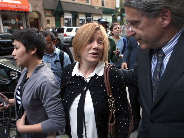 <p>Anna Gristina leaving court after pleading guilty to a single count of promoting prostitution on Sept. 25, 2012.</p>
