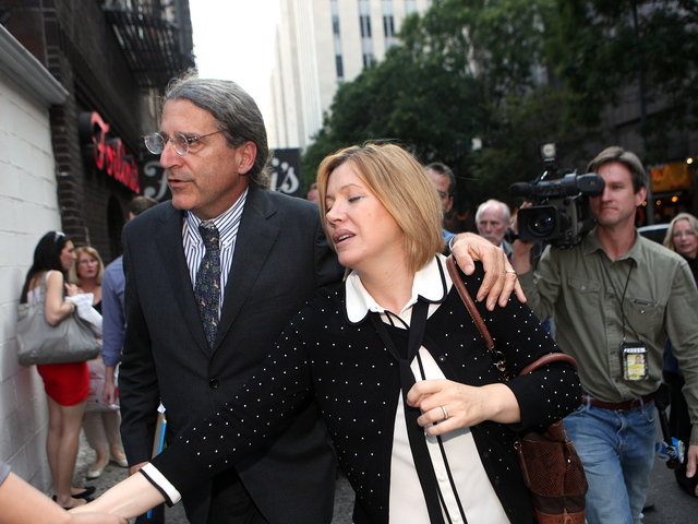 <p>Anna Gristina and her lawyer, Norman Pattis, leaving court after pleading guilty to a single count of promoting prostitution on Sept. 25, 2012.</p>
