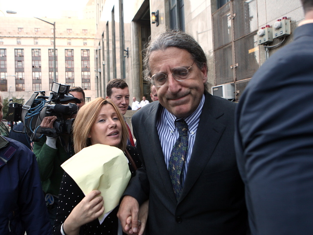 <p>Anna Gristina and her lawyer, Norman Pattis, leaving court after pleading guilty to a single count of promoting prostitution on Sept. 25, 2012.</p>
